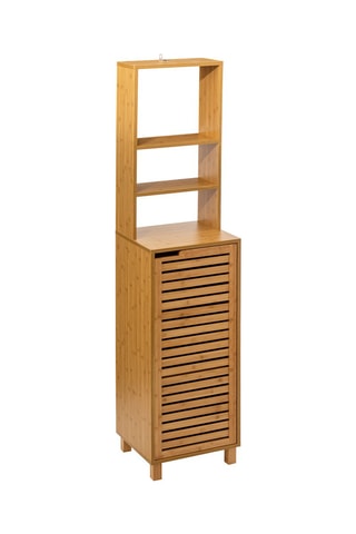 Meuble de rangement avec étagère - 38 x 33 x 168 cm - Naturel