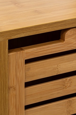 Meuble de rangement avec étagère - 38 x 33 x 168 cm - Naturel