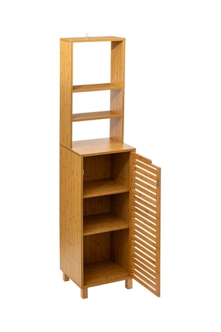 Meuble de rangement avec étagère - 38 x 33 x 168 cm - Naturel