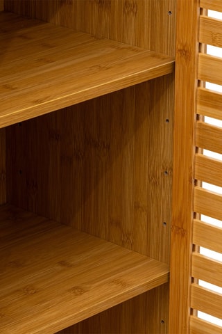 Meuble de rangement avec étagère - 38 x 33 x 168 cm - Naturel