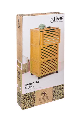Meuble de rangement en bambou - 3 tiroirs - Naturel