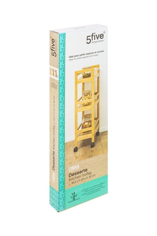 Desserte 3 niveaux en bambou - 45 x 22 x 80 cm - Naturel