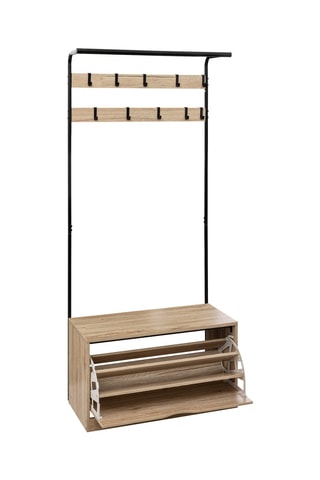 Vestiaire 3-en-1 - 80 x 35 x 175 cm - Beige