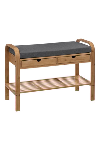 Banc range-chaussures en bambou - 73,8 x 33,6 x 55,2 cm - Naturel