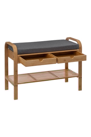 Banc range-chaussures en bambou - 73,8 x 33,6 x 55,2 cm - Naturel