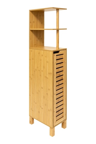 Meuble toilettes 1 porte - Imitation bois - 3 x 19 x 12 cm