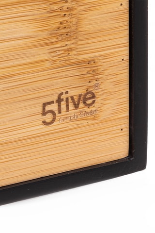 Etagère en bambou - 25 x 31 x 25 cm - Noir et naturel