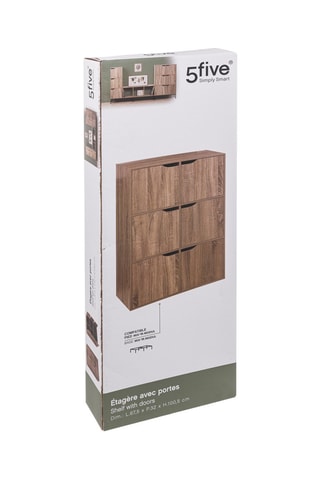 Etagère 6 portes - Beige - 67,5 x 100,5 x 32 cm