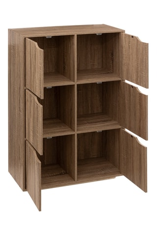 Etagère 6 portes - Beige - 67,5 x 100,5 x 32 cm