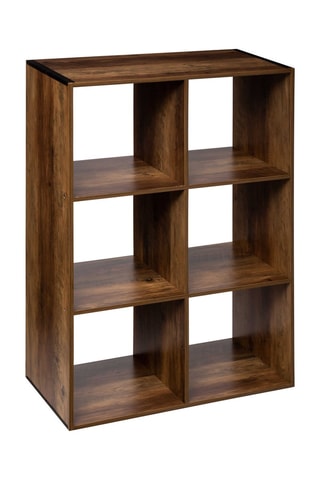 Etagère 6 niches - Marron - 67,6 x 100,5 x 32 cm