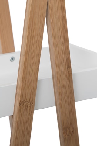 Etagère 3 niveaux - 30 x 18 x 82 cm - Marron et blanc