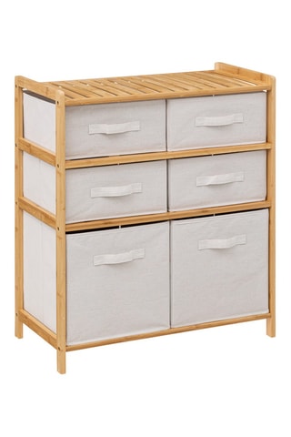 Etagère double 4 niveaux - 66 x 33 x 78,5 cm - Marron
