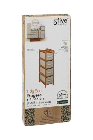 Etagère 5 niveaux - 33 x 19 x 78,5 cm - Marron