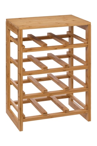 Rack à bouteilles 12 places en bambou - 35 x 24 x 47 cm - Naturel