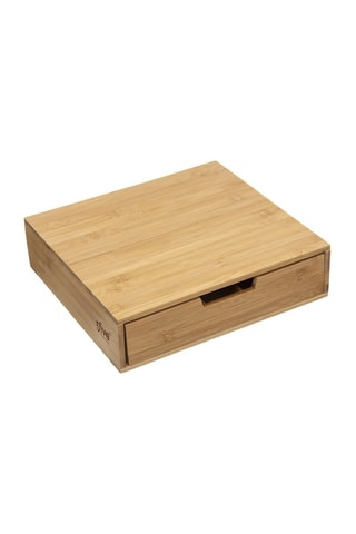 Porte capsules en bambou - 34,5 x 30,5 x 8 cm - Naturel