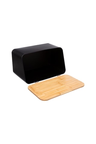 Boîte à pain et planche - Noir et naturel