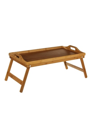Plateau déjeuner en bambou - 50 x 30 x 6,5 cm - Naturel