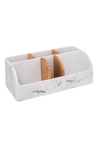 Organiseur maquillage 6 compartiments - Blanc