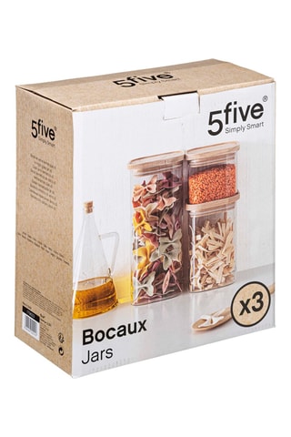 3 boîtes de conservation en verre borosilicate - 50 cl, 1 l et 1,8 l