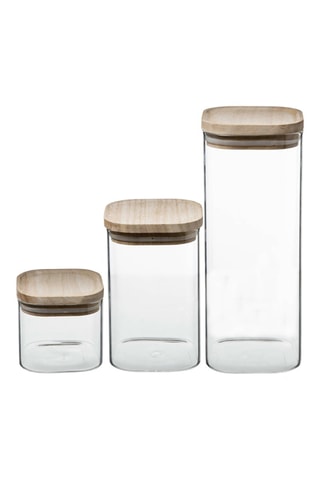 3 boîtes de conservation en verre borosilicate - 50 cl, 1 l et 1,8 l