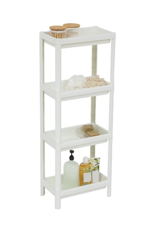 Étagère 4 niveaux - Blanc - 100 x 37,5 x 22,5 cm