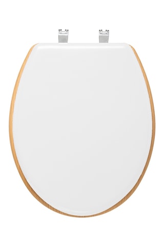 Abattant de WC en bois - Blanc