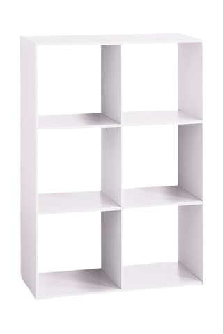 Étagère 6 cases - Blanc - 67,6 x 32 x 100,5 cm