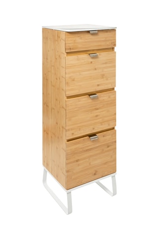 Chiffonnier en bambou - 130,5 x 33 x 33 cm - Naturel