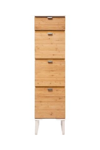 Chiffonnier en bambou - 130,5 x 33 x 33 cm - Naturel