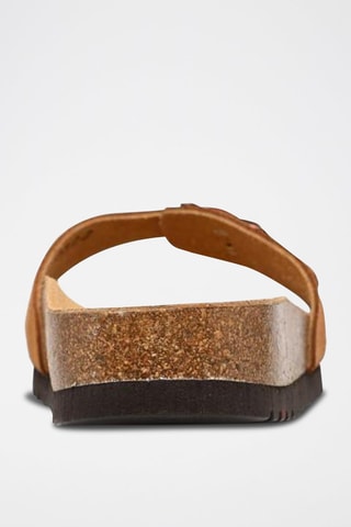 Mules en nubuck Estelle Marron