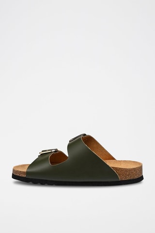 Mules en cuir Noelle Vert