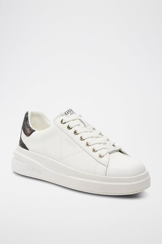 Baskets en cuir Elbina - Blanc et noir