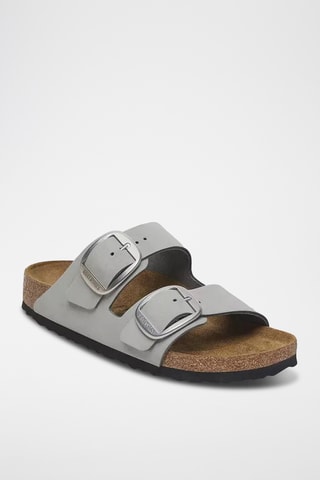 Mules en nubuck Arizona Big Buckle - Gris