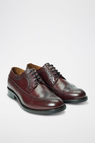 Derbys en cuir Regular Bordeaux