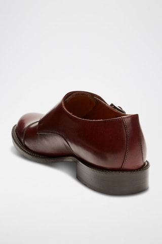 Derbys à boucles en cuir Regular Bordeaux