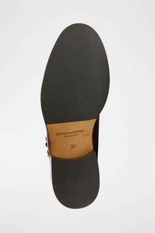 Derbys à boucles en cuir Regular Bordeaux