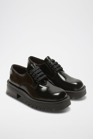 Derbys en cuir Regular 
Noir