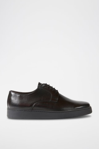 Derbys en cuir Plain - Noir 