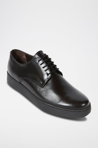 Derbys en cuir Plain - Noir 