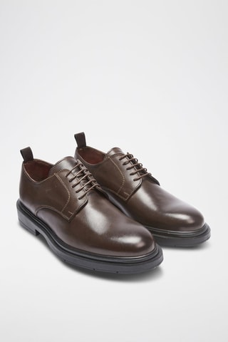 Derbys en cuir - Marron foncé