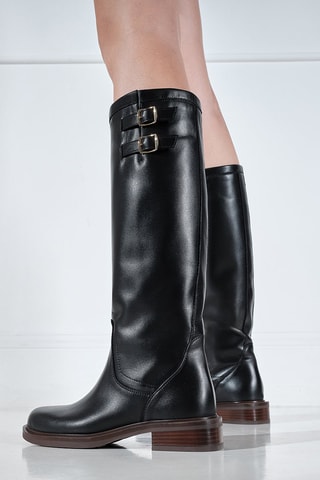 Bottes Tubular en cuir Regular - Noir