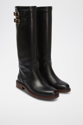 Bottes Tubular en cuir Regular - Noir