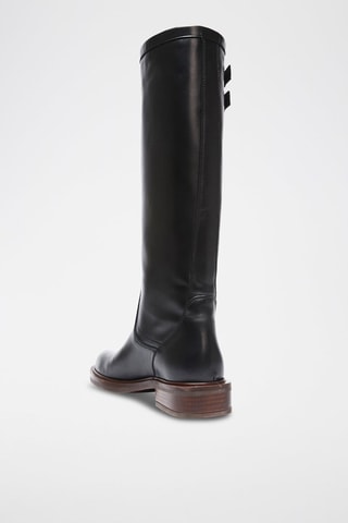 Bottes Tubular en cuir Regular - Noir