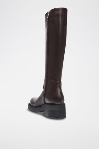 Botas em couro - Castanho-escuro