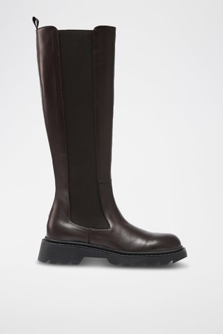 Botas em couro - Castanho-escuro