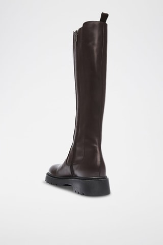 Botas em couro - Castanho-escuro