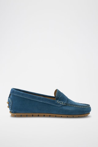 Mocassins en nubuck - Bleu