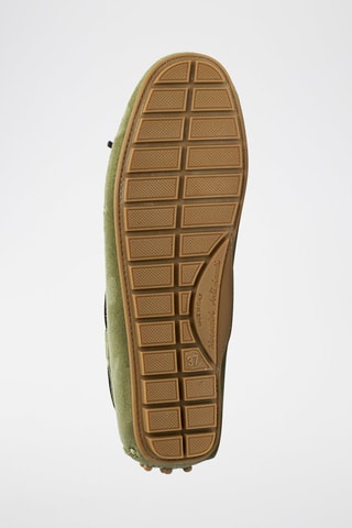 Chaussures bateau en nubuck - Vert