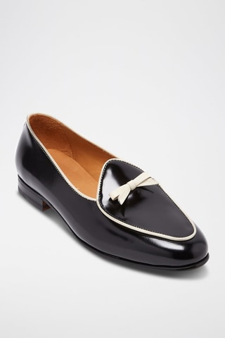 Mocassins en cuir verni Regular Noir