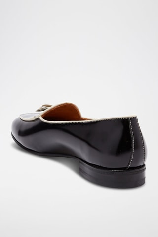Mocassins en cuir verni Regular Noir